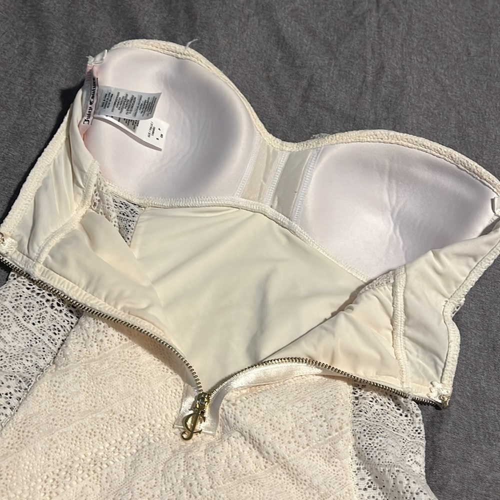Juicy Couture lace cream bodysuit/swimsuit - Picture 6 of 7